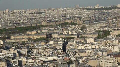 Panoramic View of Paris - zoom out Stock Footage 106029541