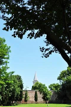 Panoramic view of the park. Stock Photos
