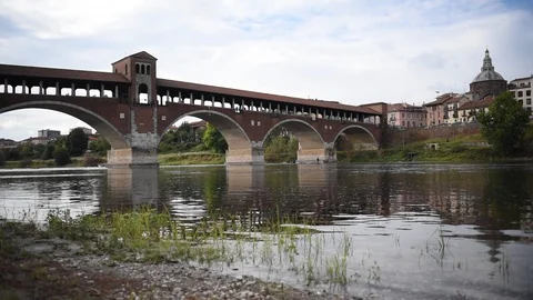 Panoramic view of Pavia Stock Footage 114002779