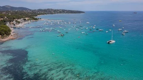 Panoramic View at Pinarello Beach Stock Photos