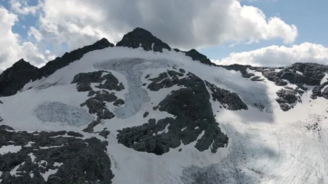 Panoramic view of Pizzo Ferrè glacier on Italian Alps Vidéo 255210675