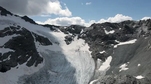Panoramic view of Pizzo Ferrè glacier on Italian Alps Stockbeeldmateriaal 255210813