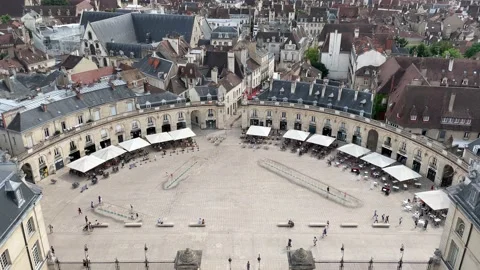 Panoramic view of Place de la libération, Dijon, Burgundy, France, 4K 動画素材 158815812