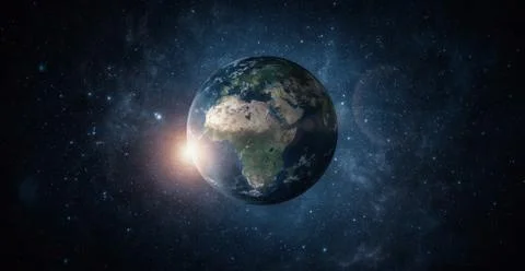 Panoramic view of planet earth with copy space Foto stock