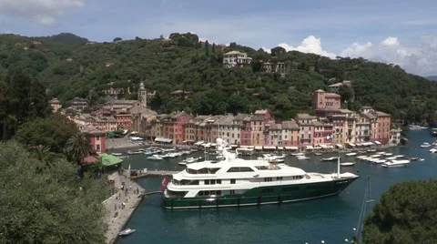 Panoramic view of Portofino Stock Footage 42479927