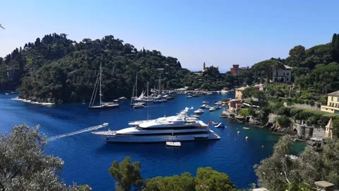 Panoramic view of Portofino Stock Footage 134642838