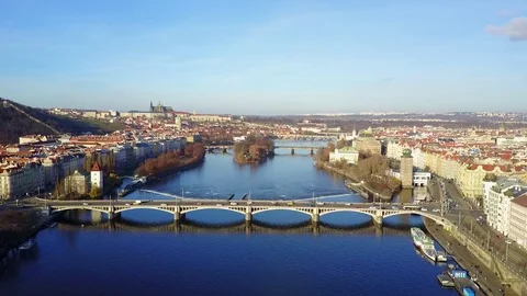 Panoramic view of Prague 4K Видео 74768860