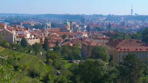 Panoramic view of prague cityscape Stock Footage 311157581