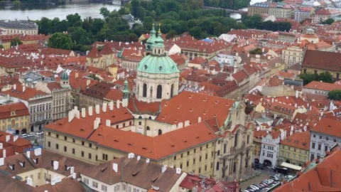 Panoramic view of Prague. Czech republic. Travel and sights of city breaks Stock Footage 204872188
