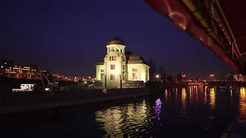 Panoramic view of Prague at night Stock Footage 150445886
