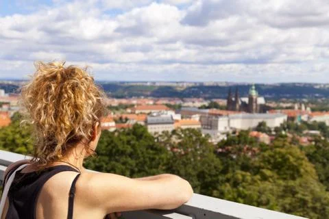 Panoramic view of Prague Foto stock