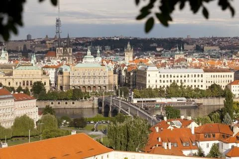 Panoramic view of Prague Foto stock
