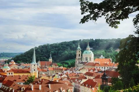 Panoramic view of Prague Stock Photos