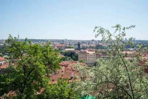 Panoramic view of Prague Stock Photos