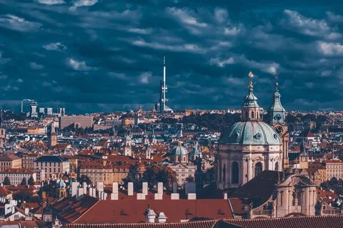 Panoramic view of Prague Foto stock