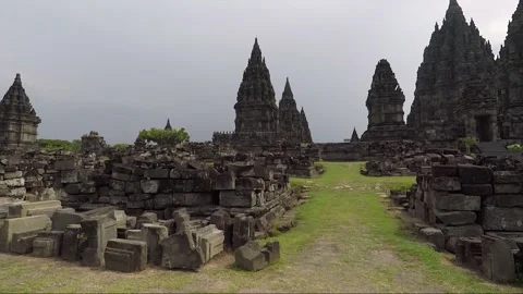 Panoramic View, Prambanan Compound Temples, Java, Indonesia 動画素材 312573869