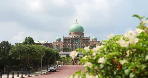 Panoramic view to the prime minister office of Malaysia Stock Footage 175289981