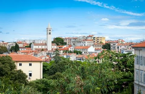 Panoramic view of Pula town Stock-Fotos
