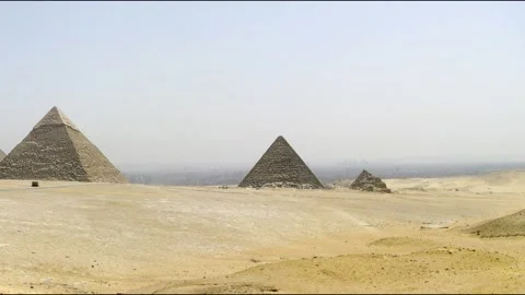 Panoramic view of the Pyramids Stock-Footage 96067501
