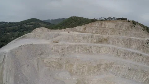 Panoramic view from the quarry of Samos island in Greece Stockbeeldmateriaal 126990050