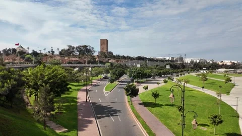 Panoramic View of Rabat with Hassan Tower on the Horizon – October 26, 2025 Stock Footage 320070722