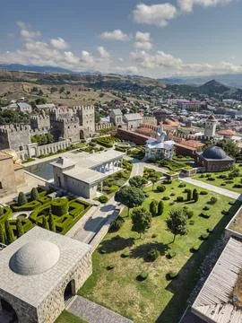Panoramic View of Rabati Castle Stock Photos