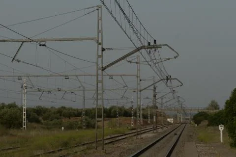 Panoramic view of the railway system Stock Photos