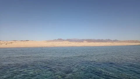 Panoramic View of Red Sea and Sinai MountainsRas Mohamed Vídeos de archivo 330458015