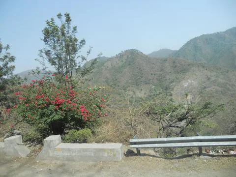 A panoramic view of a remote countryside Stock Photos