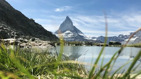Panoramic View on Riffelsee lake Stock Footage 229434501