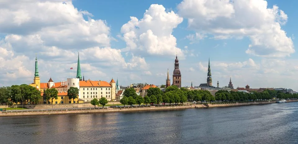 Panoramic view of Riga Foto stock