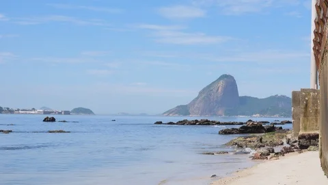 Panoramic View Of The Rio De Janeiro Mountains. Icarai Beach On Foreground. 库存影片 127153925