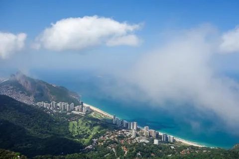 Panoramic view of Rio de Janeiro coastline, Brazil Foto stock