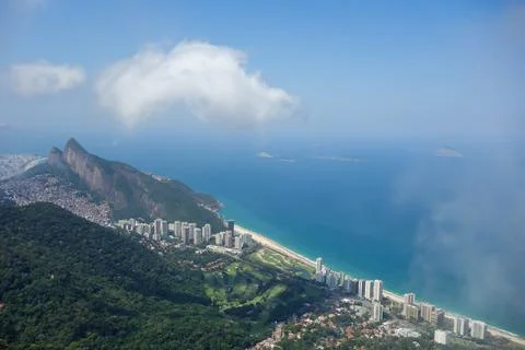 Panoramic view of Rio de Janeiro coastline, Brazil Stock Photos