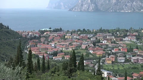 Panoramic view of Riva del Garda  Stock Footage 38519387