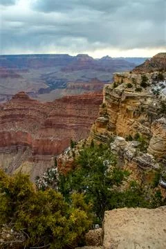 Panoramic view of the river valley and red rocks. Grand Canyon National Par.. Foto stock