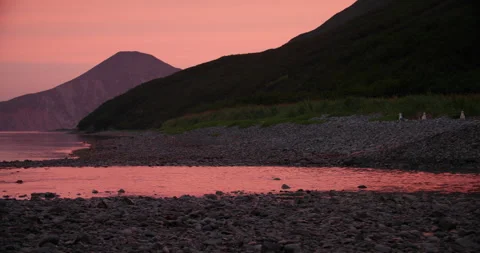 Panoramic view of rocks and cliffs, Kamchatka Stock Footage 249228468