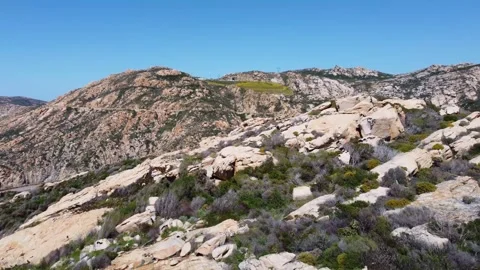 A Panoramic View of Rocky Terrainsof Corsica Stock Footage 253547021