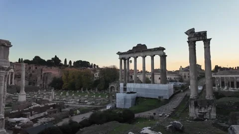 Panoramic View of Roman Forum Stock Footage 323561620
