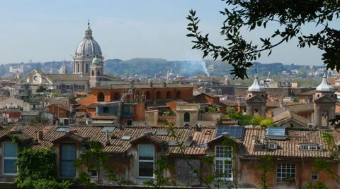 Panoramic view on Rome Stock Footage 62170028