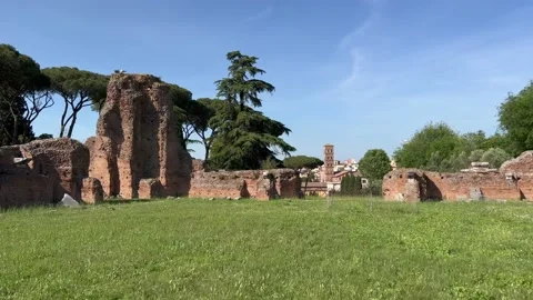 Panoramic view of Rome forum Stock Footage 194824775