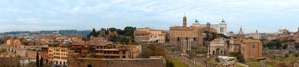 Panoramic view of Rome Stock Photos