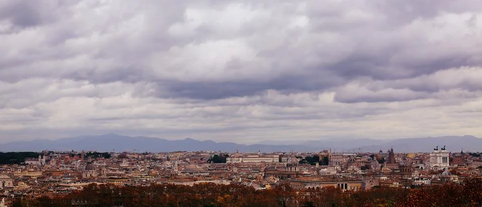 Panoramic view of Rome Stock Photos