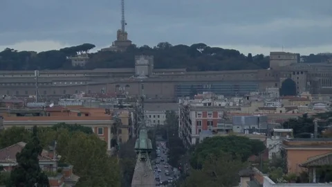Panoramic view of Rome. Zoom. Video stock 72456445