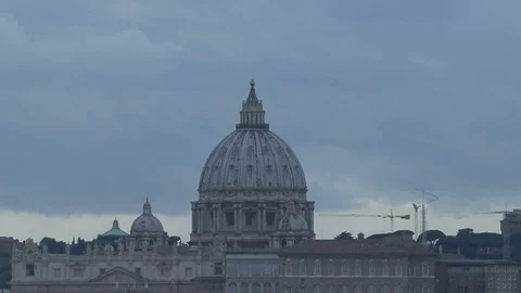 Panoramic view of Rome. Zoom. Video stock 72456629