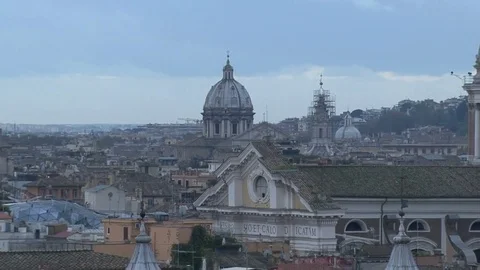 Panoramic view of Rome. Zoom. Video stock 72456680