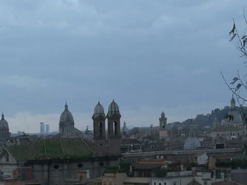 Panoramic view of Rome. Zoom. Video stock 72456685