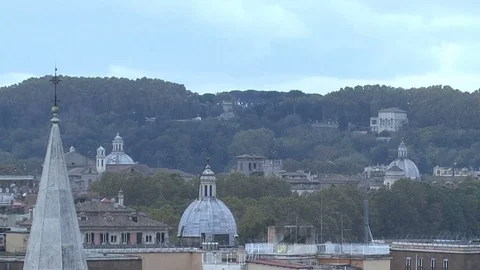 Panoramic view of Rome. Zoom. Video stock 72456784
