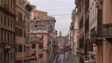 Panoramic view of Rome. Zoom. Stock Footage 72457059