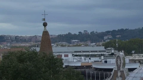 Panoramic view of Rome. Zoom out Video stock 72456306